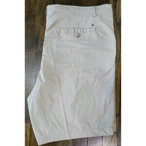Taylor Vintage Golf Performance Shorts Men's 38 Inseam 9 Beige Stretch Chino